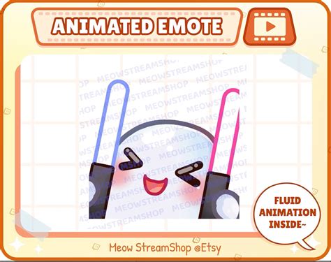 Twitch Animated Emote Cute Ghost Animated Emotes Rave Light Stick