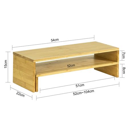 SoBuy BBF07 N Design Monitorerhöhung für 2 Monitore Monitorständer