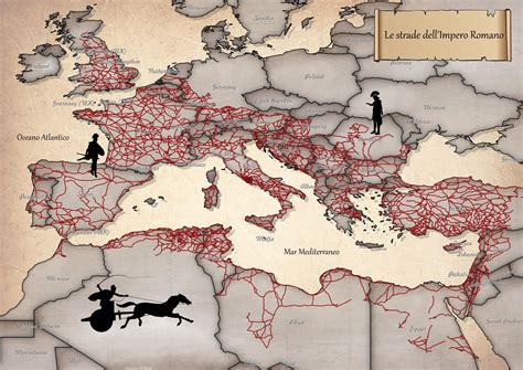 Artistic map - Roman roads | Spatialnode