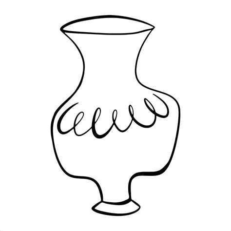 Premium Vector Creative Vase In The Style Of Doodles Design Element