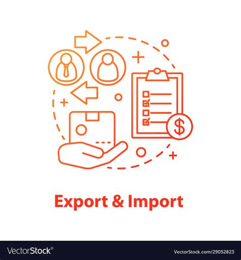 Export and import concept icon Royalty Free Vector Image