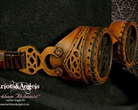 Steampunk Goggles DIY KIT, Easy to Make Leathercraft Sewing Project Pre Dyed Brown Leaather - Etsy