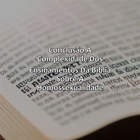 O Que A Bíblia Diz Sobre Homossexualidade Bíblia Da Bíblia