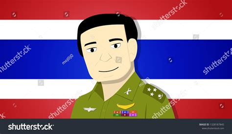 Prayut Chanocha 29th Prime Minister Thailand Vector De Stock Libre De