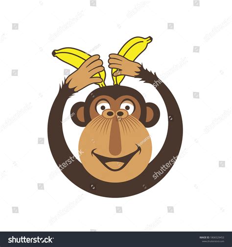 Illustration Monkey Carrying Banana Stock Vector Royalty Free