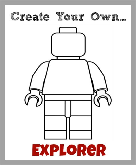 Create Your Own Minifigure Lego Pages Printable Coloring Pages