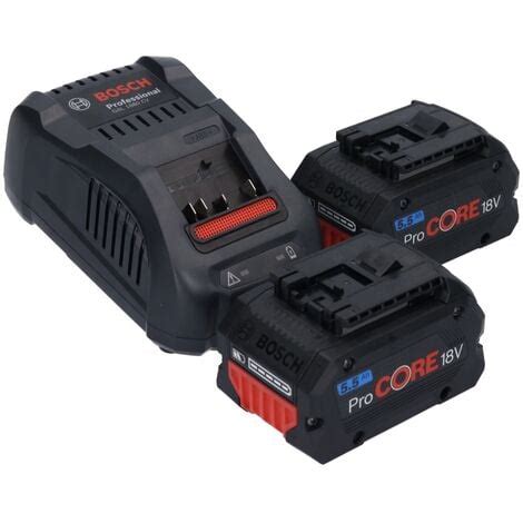 Bosch Starter Set 2x ProCORE 18 V 5 5 Ah Professional Akku GAL 1880