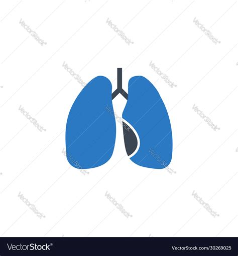 Lungs Related Glyph Icon Royalty Free Vector Image