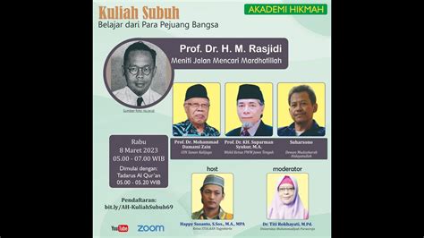 KS BPPN Prof Dr H M Rasjidi Meniti Jalan Mencari Mardhotillah