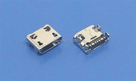 Pcs Mini Micro Usb Connector Charging Port Power Jack Pin Dip No