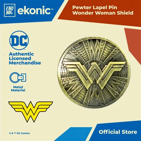 Pewter Lapel Pin Wonder Woman Shield Pin Lazada Ph