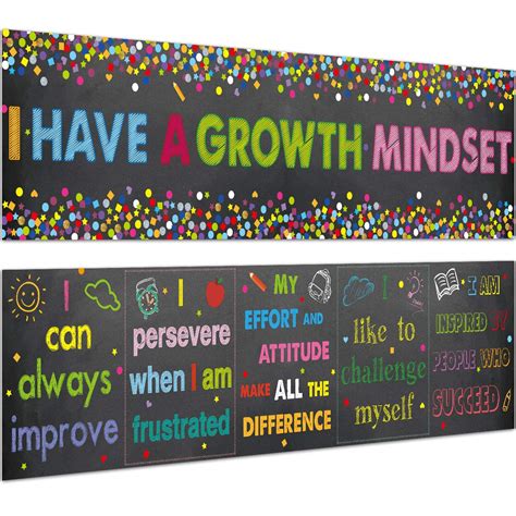 Buy Classroom Banner Growth Mindset For Classroom Bulletin Board