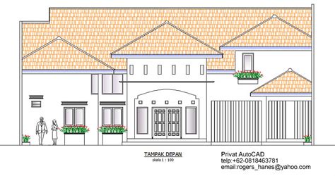 PRIVAT AutoCAD Profesional: Gambar Tampak Rumah Mewah Untuk Privat AutoCAD