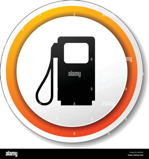 Vector Illustration Of Orange And Black Icon For Fuel Stock Vector