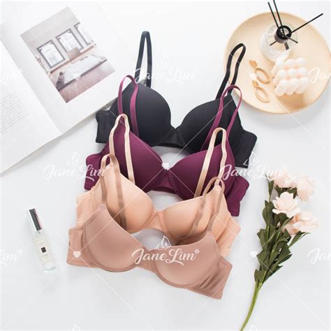 Janelim Breast Gathering Push Up Full Cup Bra With Underwire Cup A B