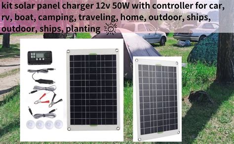 Solar Panel Kit 50w 30a 12v 24v Portable Monocrystalline Silicon Solar Power Panel With