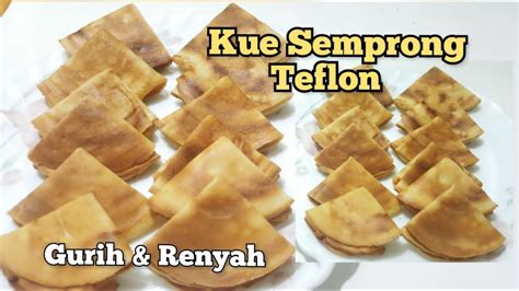 Resep Kue Semprong Dengan Teflon Renyah Gurih Youtube