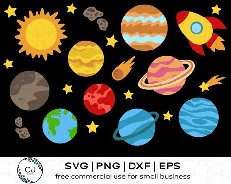 Solar System Clipart Free Planet Sun And Earth Png Graphics