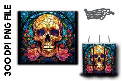 Skull Stained Glass Bundle Bundle · Creative Fabrica