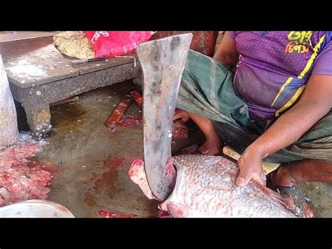 Wow Gm Big Catla Fish Cutting I How To Cut Big Catla Fish