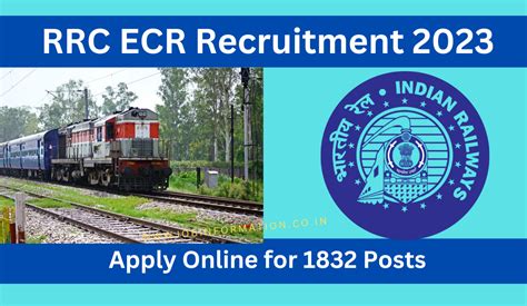 Rrc Ecr Recruitment 2023 Notice Out Online Apply For 1832 Posts