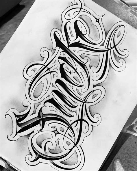 Graffiti Alphabet Gangster Calligraphy Tattoo Fonts / Ready to ...