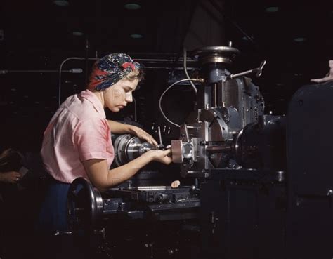 Woman Machinist Douglas Aircraft Company Long Beach Calif 1942 Creator Al Photo12