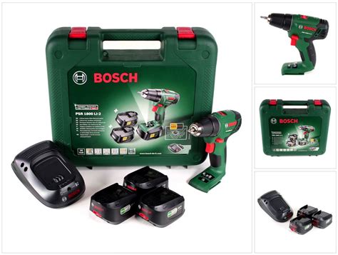 Bosch Heimwerker PSR 1800 Li 2 3X 18 V Akku Bohrschrauber Im