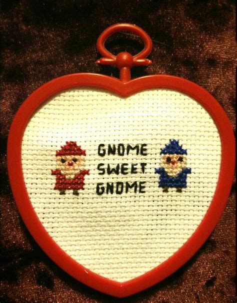 Gnome Sweet Gnome cross stitch by Abbie Rose Davis | Completed cross ...