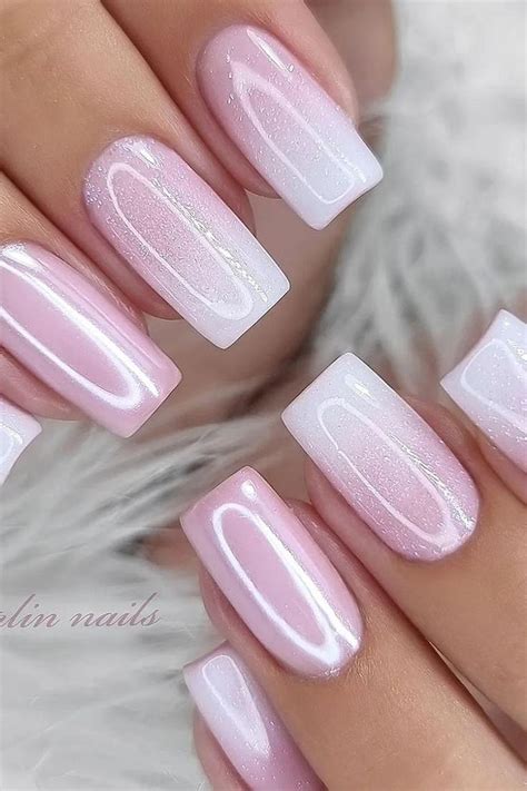 44 Super Chic Baby Boomer Nails for a French Ombré Mani in 2024 Baby