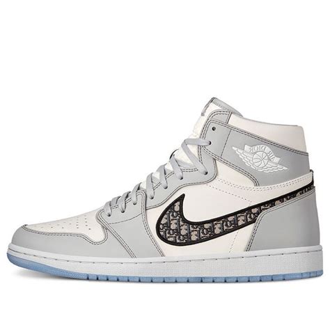 Nike Dior X Air Jordan 1 High OG Wolf Grey Sail Photon Dust White