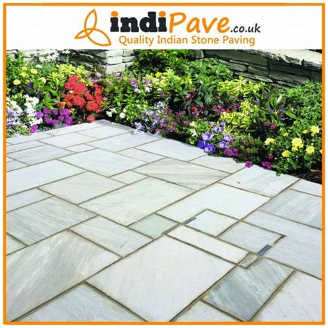 Kandla Grey Indian Sandstone Paving Slabs Patio Packs Mm Indipave