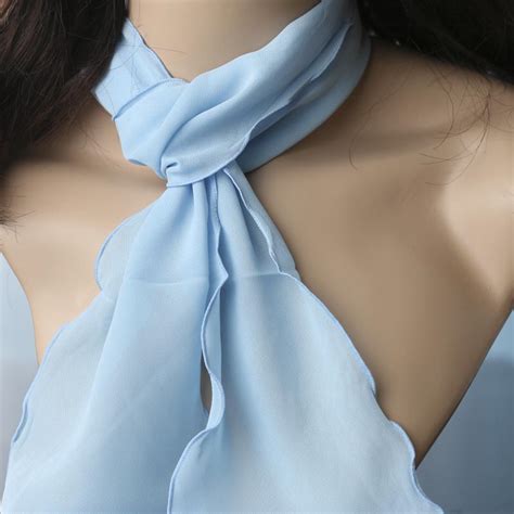 Light Blue Chiffon Scarf Hair Accessories Basic Craft Supplies