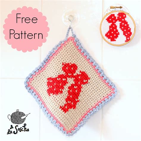 Ravelry The Kiss Potholder By A La Sascha Free Pattern Potholder