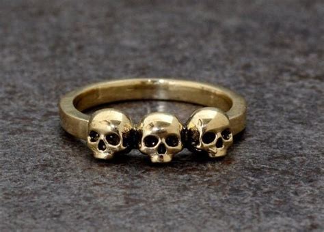 Gold Skull Ring Skull Ring Gothic Ring Horror Ring - Etsy