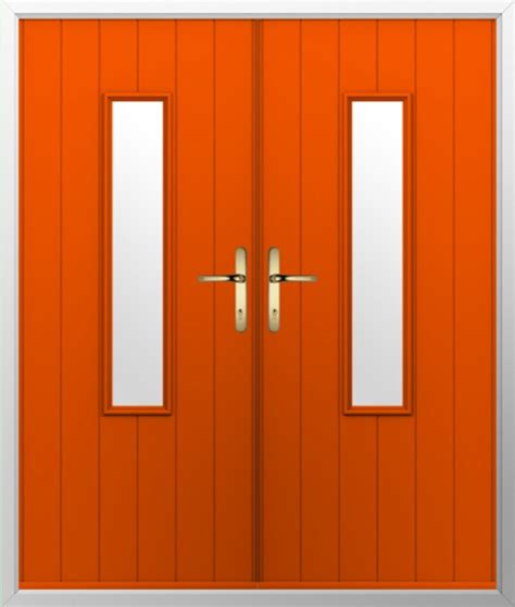 Solidor Flint 5 Timber Composite Door In Tangerine