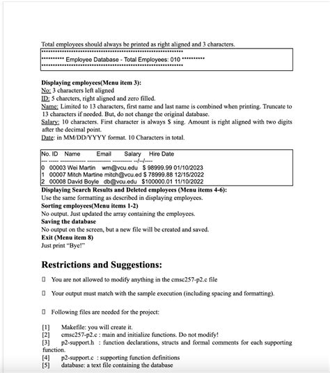 Solved Project C Strings And Structs Objectives The Chegg