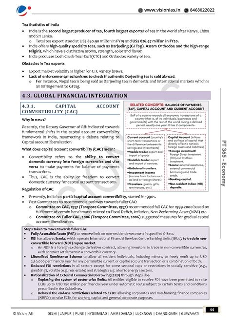 Vision Ias Pt Classroom Study Material Economy May To