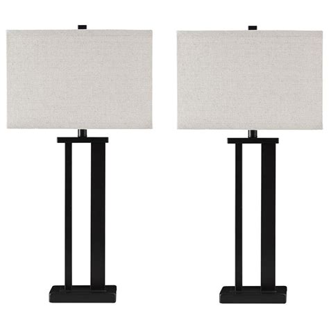 Signature Design By Ashley Aniela Metal Table Lamp In Bronze Finish Set Of 2 Nebraska