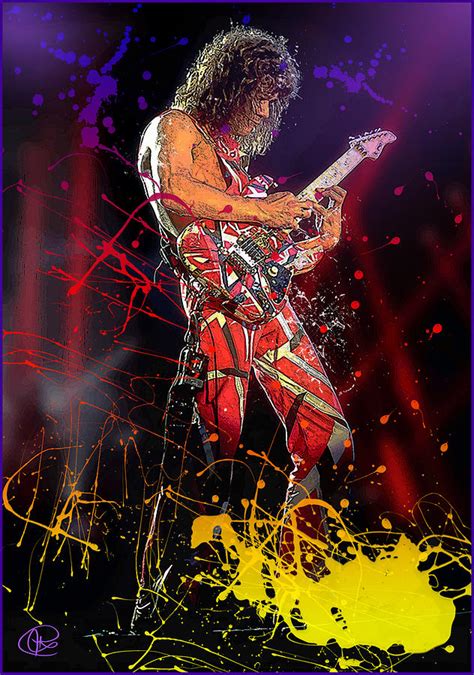 Eddie Van Halen Digital Art By Hay Rouleaux Pixels