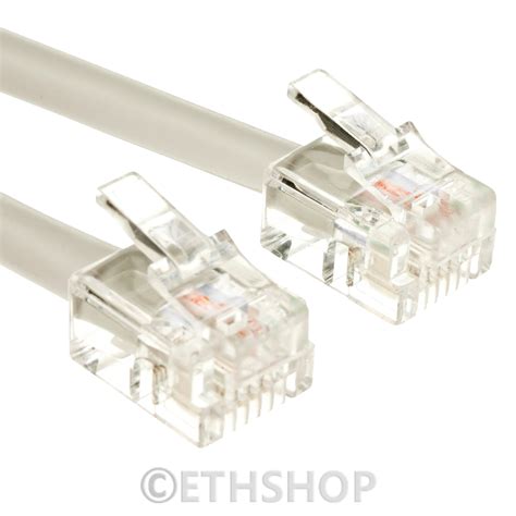 RJ11 ADSL BT Telephone US UK Extension Fax Machine Modem Sky Satellite ...