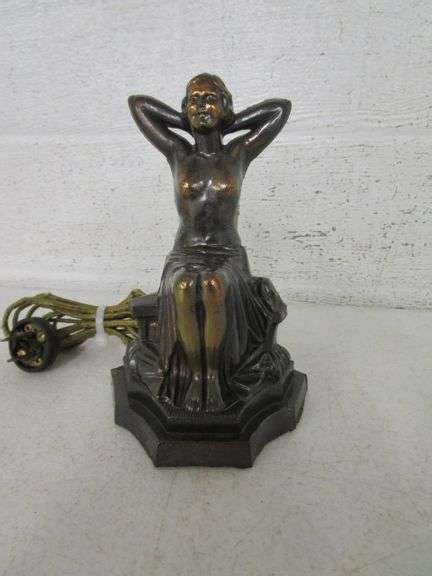 Art Deco Nude Figural Lamp Oberman Auctions