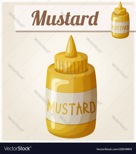 Mustard cartoon icon Royalty Free Vector Image