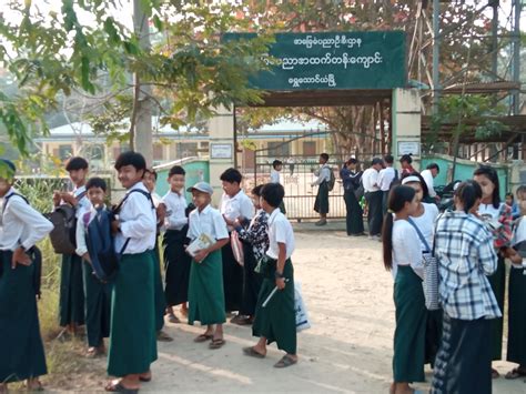 ရွှေသောင်ယံမြို့တွင် Grade 9 နှင့် Grade 5 စာမေးပွဲစတင်ဖြေဆို Information And Public Relations