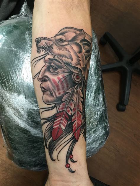 Traditional Native American Wolf Tattoo By Scotty | Native american ...