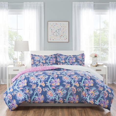 Avondale Manor Cantara 7pc Blue Queen Comforter Set With Throw