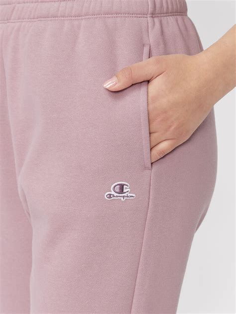 Champion Spodnie Dresowe Logo Embroidery Fleece Fioletowy