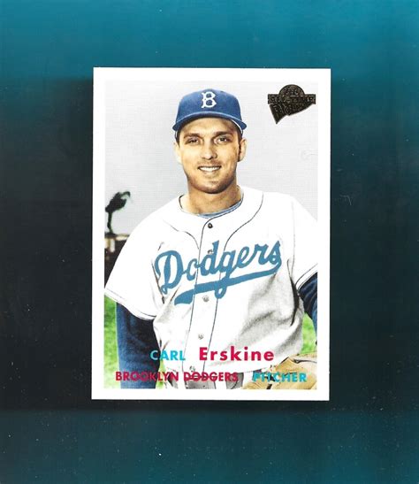 2006 Topps ALL TIME FAN FAVORITES CARL ERSKINE BROOKLYN DODGERS SHARP