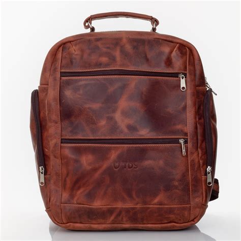 Mochila Executiva Para Notebook Em Couro Whisky Jaquetas De Couro