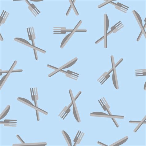 Premium Vector Cutlery Vector Knives And Forks Seamless Pattern